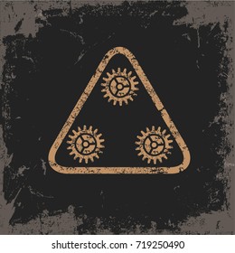 Gear concept design on grunge background,vector