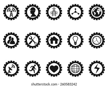gear concept icons set