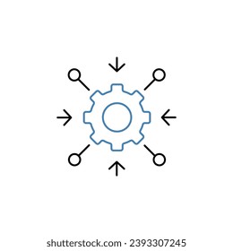 gear concept line icon. Simple element illustration. gear concept outline symbol design.