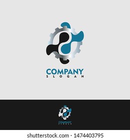 GEAR concept logo vector design template