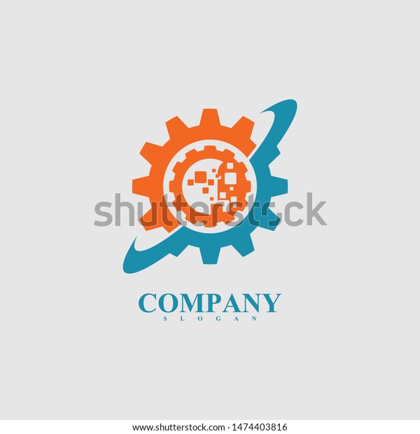 GEAR concept logo\
vector design template
