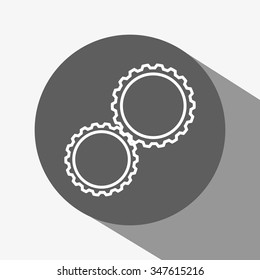 gear  concept over circle design, vector illustration 10 eps graphic.