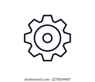 Concepto de engranaje. Pictograma de infarto único editable de primera calidad perfecto para logotipos, aplicaciones móviles, tiendas en línea y sitios web. Símbolo vector aislado en fondo blanco. 