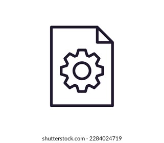 Concepto de engranaje. Pictograma de infarto único editable de primera calidad perfecto para logotipos, aplicaciones móviles, tiendas en línea y sitios web. Símbolo vector aislado en fondo blanco. 