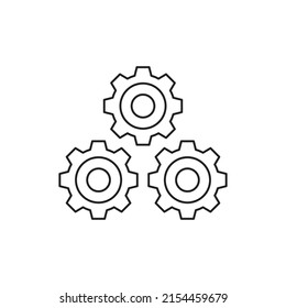 Gear Configuration  icon in line style icon, style isolated on white background