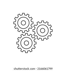 Gear Configuration  icon in line style icon, style isolated on white background