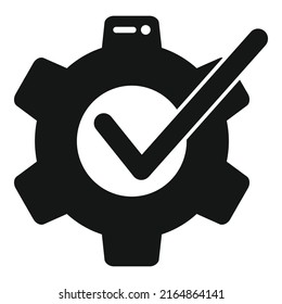 Gear connect icon simple vector. Work trust. Ability inspection