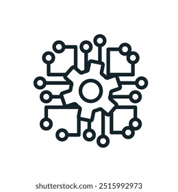 Gear connecting circuit board artificial intelligence technology
