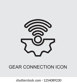 gear connection icon . Editable outline gear connection icon from innovations. Trendy gear connection icon for web and mobile.