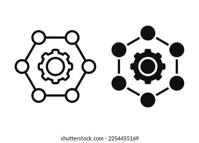 Gear connection icon. Illustration vector