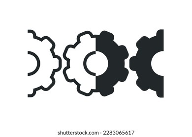 Gear connection icon. illustration vector
