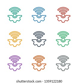 gear connection icon white background. Editable outline gear connection icon from innovations. Trendy gear connection icon for web and mobile.