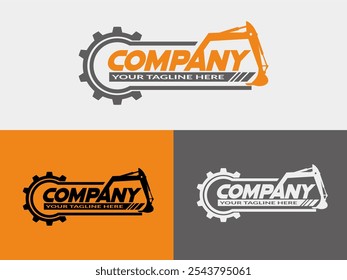 Gear Construction Company Business Logo