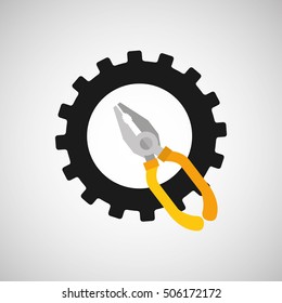 gear construction tool repair icon vector illustration eps 10