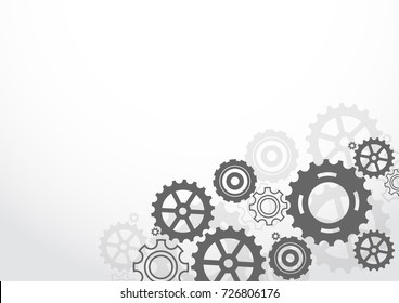 Gear contemporary mechanical background. Vector illustration