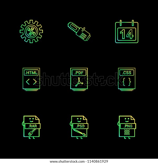 Gear Cutter Calender Html Pdf Css Stock Vector Royalty Free