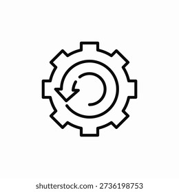 gear cycle icon sign vector