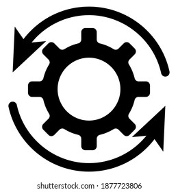 Gear with .cycle reprocessing, arrows. Processing concept. Can be used for topics like refresh, recycling, reloading