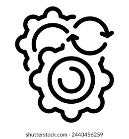 Gear daily routine icon outline vector. Home exercise. Sport bed everyday