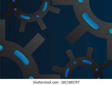 Gear in The Dark Place Illustration Vector