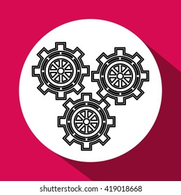 gear design. cog icon. white background 