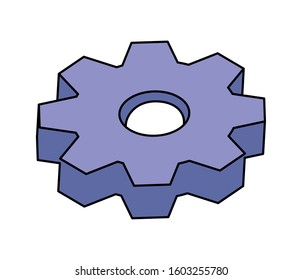 Gear design, construction work repair machine part technology industry and technical theme Vector illustration