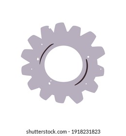 Diseño de engranajes, reparación de obras de construcción, industria de la tecnología de piezas y tema técnico Ilustración de vectores