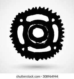 Gear design, grunge vector
