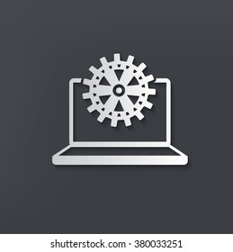 Gear design on clean background,vector
