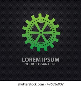 
Gear design on dark background,vector