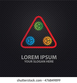 Gear design on dark background,vector