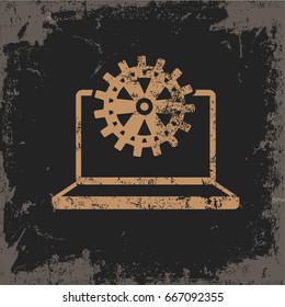 Gear design on grunge background,vector