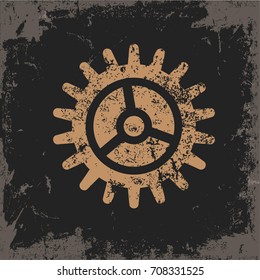 Gear design on grunge background,vector