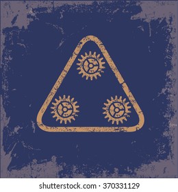 
Gear design on old background,grunge vector