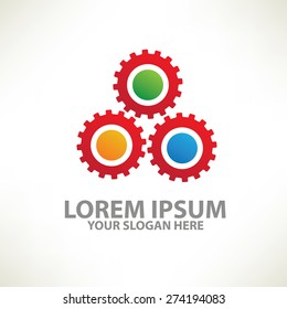 Gear design,logo template,clean vector