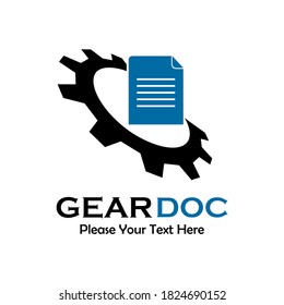 Gear doc symbol logo template illustration