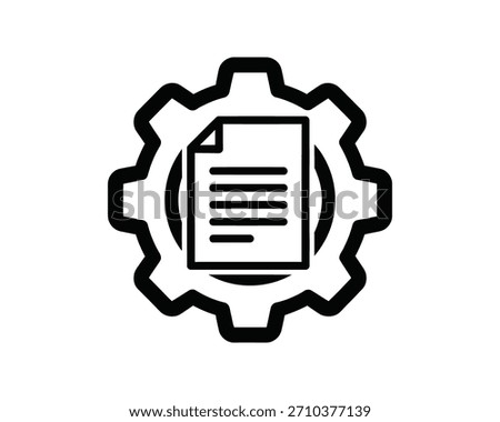 Gear and Document Icon Settings Configuration and File Management