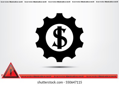 gear dollar icon.