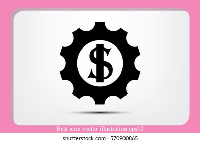 gear dollar icon.