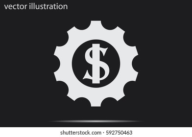 gear dollar icon.