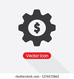 Gear With Dollar Icon Vector Illustration Eps10