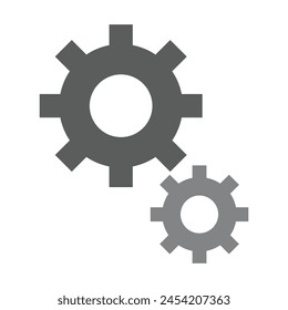 gear doodle setting icon hand drawn cartoon art illustration.