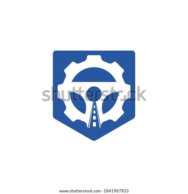 Gear drive vector logo design. Modern logo for\
automotive mechanic\
company.