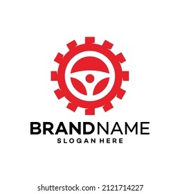 Zahnradtreiber-Symbol-Element. Vorlage für das Design von Zahnriemen-Logos, Vektorgrafik
