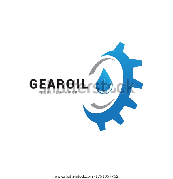 Gear drop oil logo\
icon vector template.