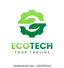 Gear ECO creative logo vector