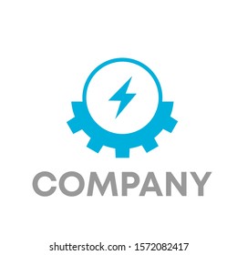 gear electric logo vector design template sign