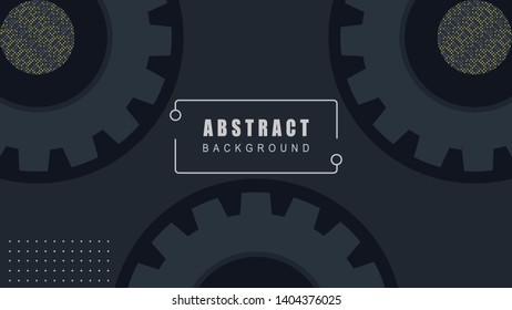 Gear Elegant decoration Abstract Black Background Vector