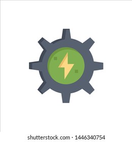Gear, Energy, Solar, Power  Flat Color Icon. Vector icon banner Template