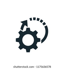 gear engine circle icon logo template